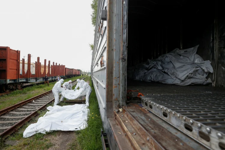 Diario do cerrado: Militares russos mortos na guerra são transportados em vagões refrigerados